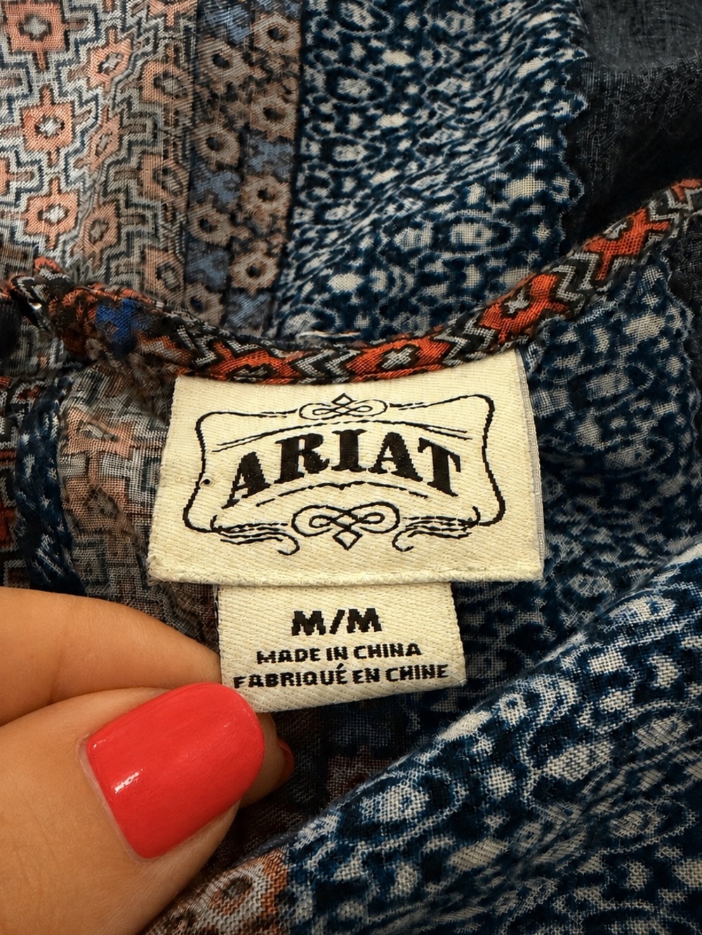 Ariat Medium Knee Length Boho Dress Americana Coastal Cowgirl - Picture 7 of 8